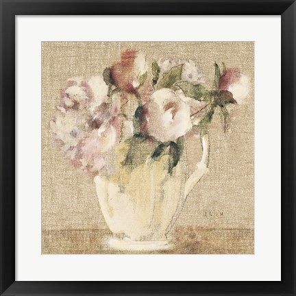 Framed Cottage Bouquet III no Border Print