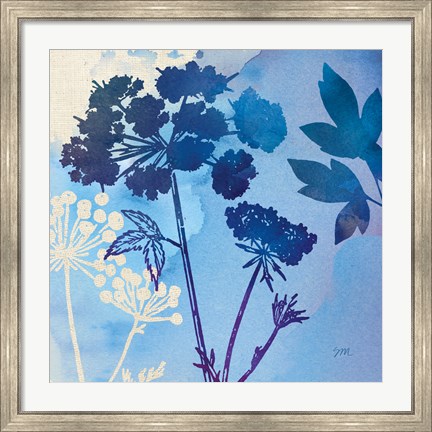 Framed Blue Sky Garden III Print