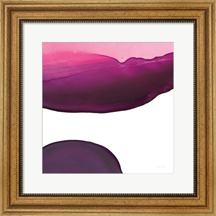 Framed Swish of Magenta III Print