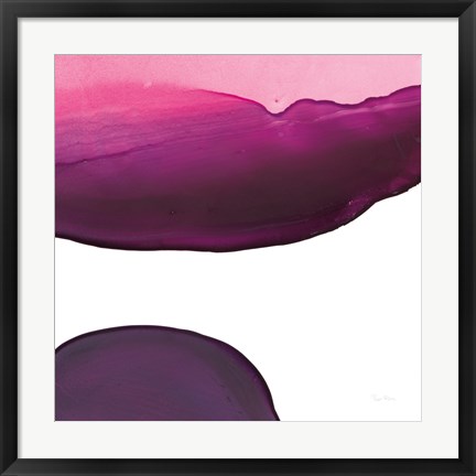 Framed Swish of Magenta III Print