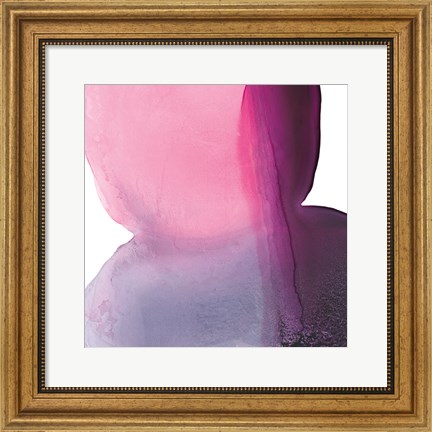 Framed Swish of Magenta II Print