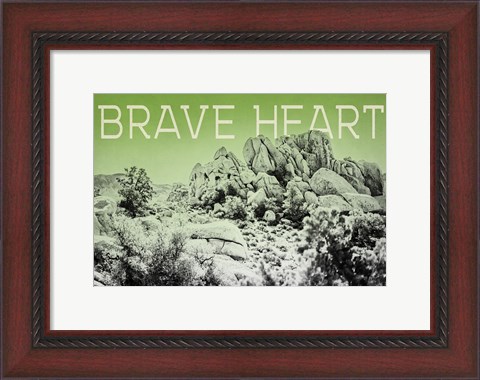 Framed Ombre Adventure V Brave Heart Print