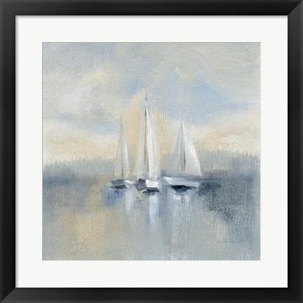 Framed Morning Sail I Blue Print