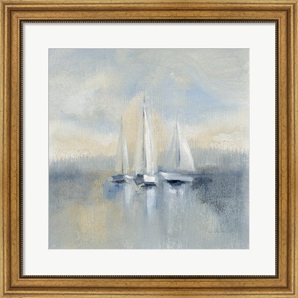 Framed Morning Sail I Blue Print