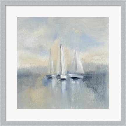 Framed Morning Sail I Blue Print