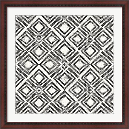 Framed African Wild Pattern IV BW Print