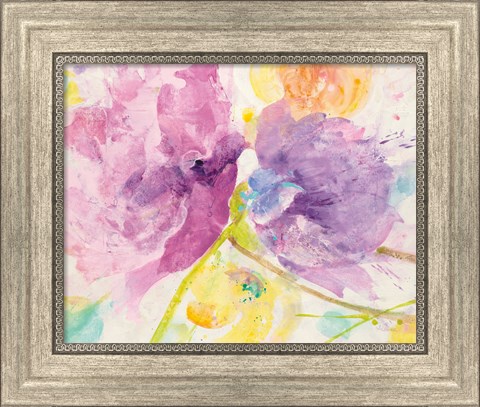 Framed Spring Abstracts Florals I Print