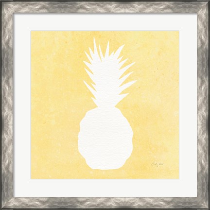 Framed Tropical Fun Pineapple Silhouette II Print