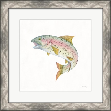 Framed Gone Fishin Rainbow Print