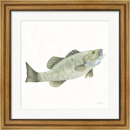 Framed Gone Fishin Small Mouth Print