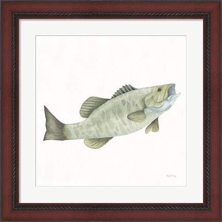 Framed Gone Fishin Small Mouth Print