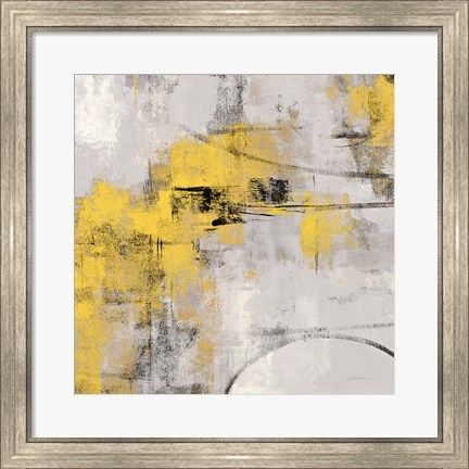 Framed Stone Gardens II Yellow Print