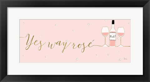 Framed Underlined Bubbly II Pink Print