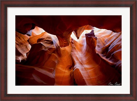 Framed Sun Shining Through Canyon VII Print