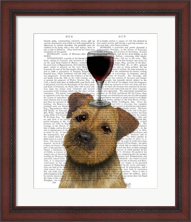 Framed Dog Au Vin, Border Terrier Print