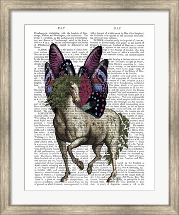 Framed Horse with Butterfly Wings Print