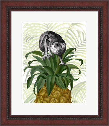 Framed Loris on Pineapple Print