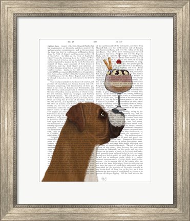 Framed Boxer Ice Cream Print