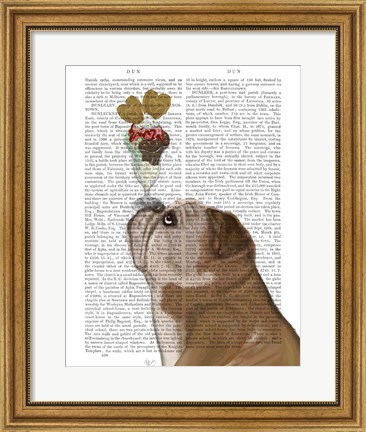 Framed English Bulldog Ice Cream Print