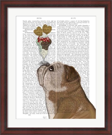 Framed English Bulldog Ice Cream Print