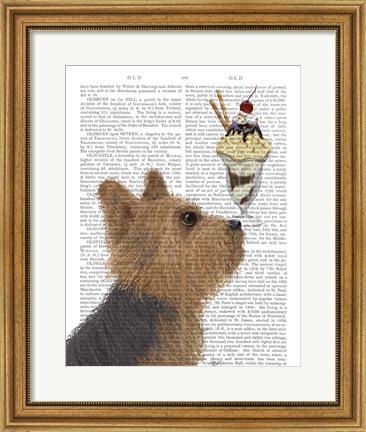 Framed Yorkshire Terrier Ice Cream Print