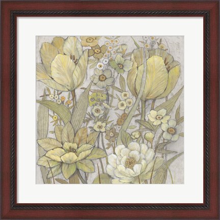 Framed Mix Floral I Print