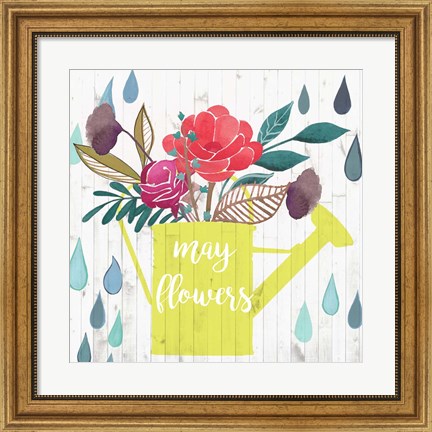 Framed April Showers &amp; May Flowers II Print