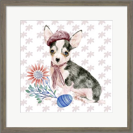 Framed Easter Pups II Print