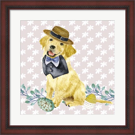 Framed Easter Pups III Print