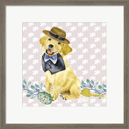 Framed Easter Pups III Print