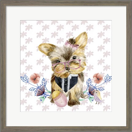 Framed Easter Pups IV Print