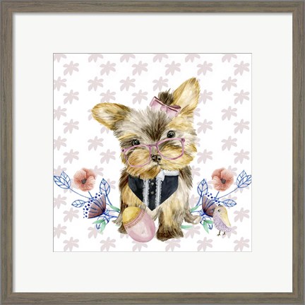 Framed Easter Pups IV Print