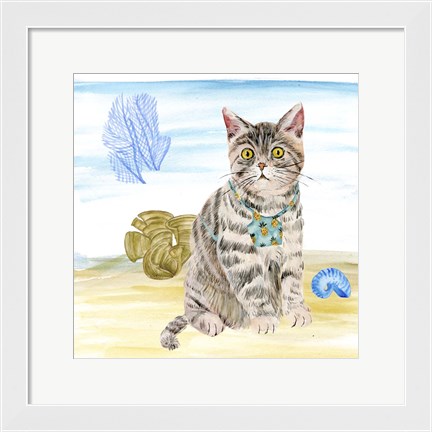 Framed Summer Purr Party II Print