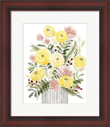 Framed Blush Bouquet I Print