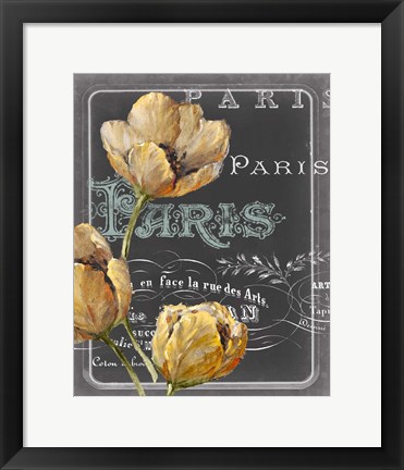 Framed Chalkboard Paris II Print