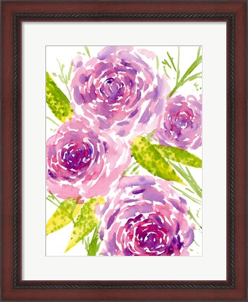 Framed Bouquet Rose II Print