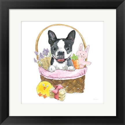 Framed Easter Pups VII Print