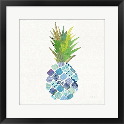Framed Tropical Fun Pineapple II Print