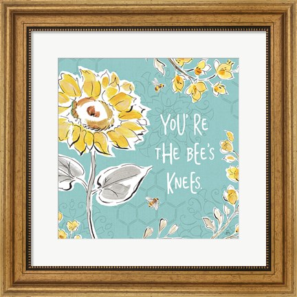 Framed Bee Happy II Print