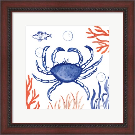 Framed Coastal Jewels V Print