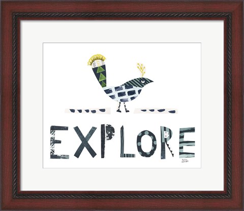 Framed Bird Words II Print