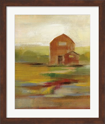 Framed Hillside Barn II v2 Print