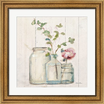 Framed Blossoms on Birch IV Print