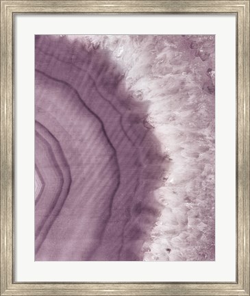 Framed Agate Geode II Plum Print