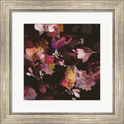 Framed Glitchy Floral III Print