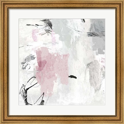 Framed Gray Pink II Print