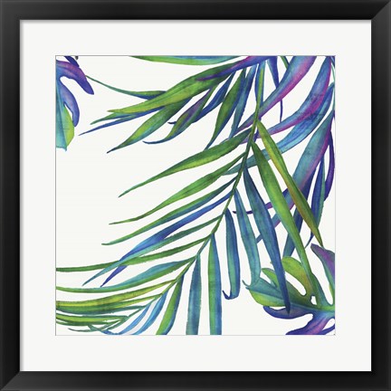 Framed Colourful Leaves III Print