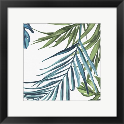 Framed Palm Leaves III Print