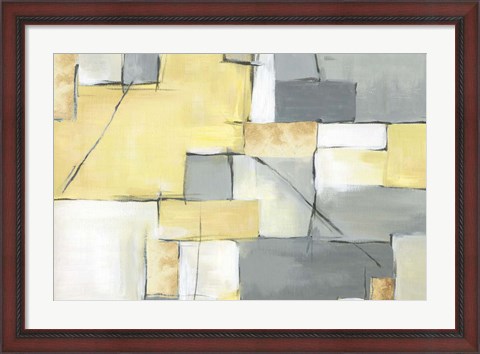 Framed Golden Abstract III Print