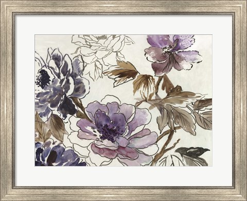 Framed Plum Floral II Print